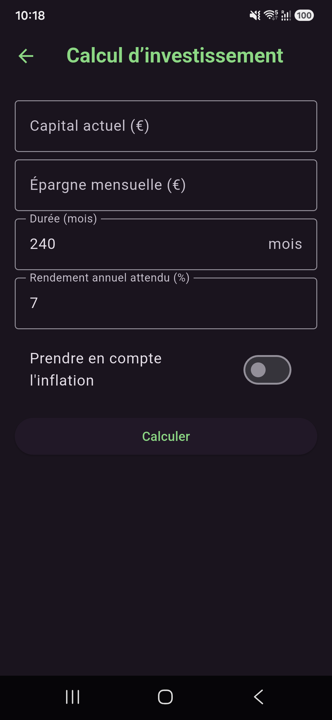 Eazy Finance investment calculator