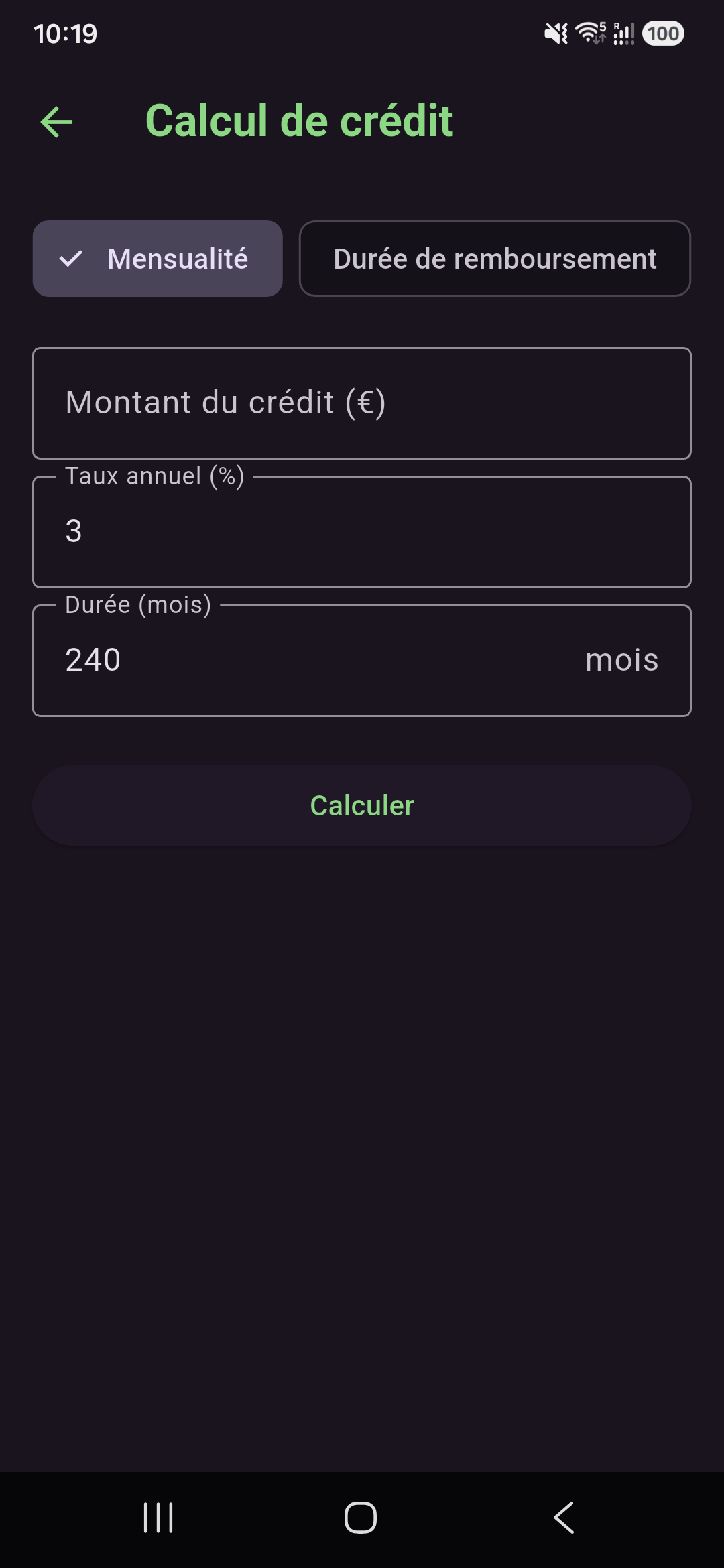 Eazy Finance credit calculator