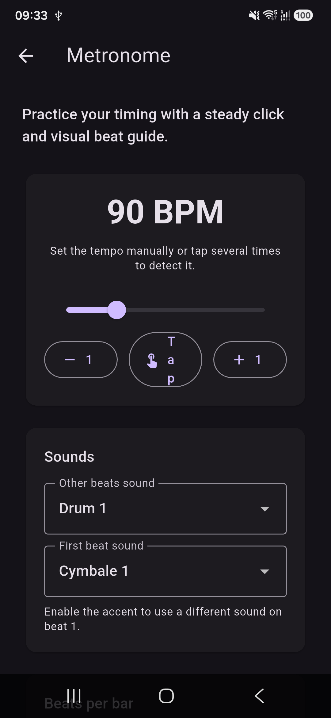 Eazy Guitar metronome